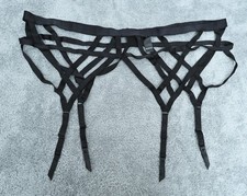 Torrid® Black Overt Cage Garter Belt Strappy Stretchy Plus-Size Size 5/6 New Tag picture