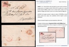 NAPLES 1858 - GRANA 2, 1^ board. RARE Molfetta stamp on the back. Certificate picture