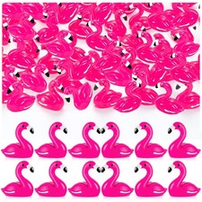 LHSYFBZ 50Pcs Mini Tiny Cute Resin Flamingo Figurines for Cake Topper picture