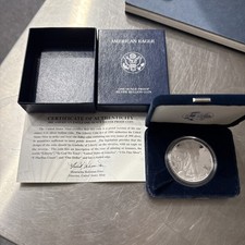 2005 W Proof American Silver Eagle 1 oz. .999 silver US Mint w/box and COA picture