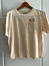 Carhartt Women's Loose Fit Beige Embroidered Floral Pocket Tee M Crew TK6174-W picture