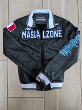 Kappa Mascalzone Latino Kids Youth XL Track Jacket Black Sailing Full Zip NWOT picture