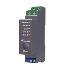 Shelly Pro 2. 2-channels DIN rail smart relay up to 25A Wi-Fi, LAN (Open Box) picture