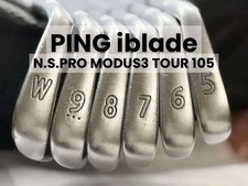 Ping iBLADE Iron Set Black Dot 6pcs 5-9,W Stiff Flex N.S.PRO MODUS3 TOUR 105 RH picture