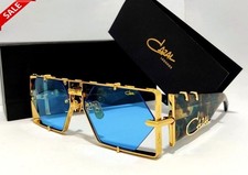 Cazal MD004 Sunglasses Blue Tortoise Gold Frame Blue Lens Unisex picture