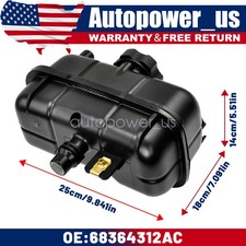 Fit 2018-2024 Jeep Wrangler 2.0L Engine Coolant Reservoir Black 68364312AC NEW picture