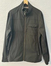 Prana Jacket Mens size Large Zip Coat Stretch Outdoor Hiking Black Casual Pocket picture