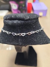 Giani Bernini Sterling Silver Heart Chain Ankle Bracelet 10