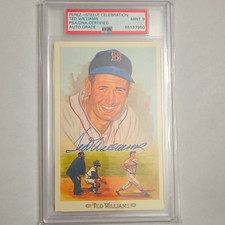 PEREZ-STEELE CELEBRATION TED WILLIAMS AUTO PSA 9 /10000 #43 RED SOX picture