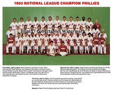 1983 PHILADELPHIA PHILLIES NATIONAL LEAGUE CHAMPS 8X10 TEAM PHOTO PICTURE picture