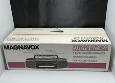 Vtg Magnavox Double Deck Radio Cassette Recorder Boombox 1991 Factory Sealed Box picture