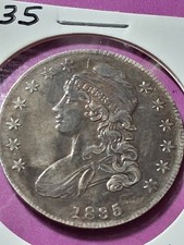 1835  CAPPED BUST HALF DOLLAR. XF/ AU CONDITION. NO PROBLEM COIN picture