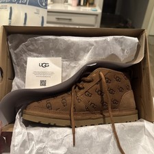 UGG Neumel Embossed Logo Boot Chestnut Womens Size 7 picture