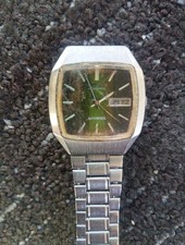 Rare Working Citizen Adorex Automatic Green Cut Glass picture