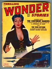 Rare April 1951 THRILLING WONDER STORIES Pulp Magazine de Camp Mack Reynolds picture