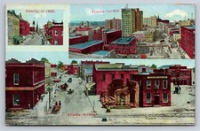 Postcard GA Atlanta Georgia As Viewed From 1864, 1889 and 1909 City Growth AF24 picture