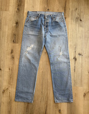 Vintage Levi's 501XX Made in USA 555 Valencia St 2001 Red Tag 35x34 Fit W33 L30 picture