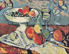 Perfect Fabulous Vintage French tapestry, Hand Made, Multi Color Still Life picture