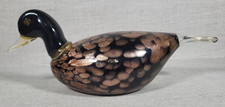 Vintage Murano Art Glass Mallard Duck Sculpture - Signed Marina Gabbiani picture