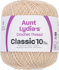 Abrigos de crochet de la tía Lydia algodon clasico talla 10 color crudo picture