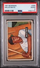 1951 Bowman Willie Mays #305 (RC) PSA 2 Centered picture