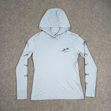 Pelagic Blue Aquatek Tropical Marlin Hooded Long Sleeve Top Women's Size Medium picture