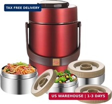 67oz Vacuum Insulated Lunch Food Container for Hot Food, 3 Tier Stackable picture