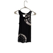 INC International Concepts Size Small Women Black White Tie Dye Top picture