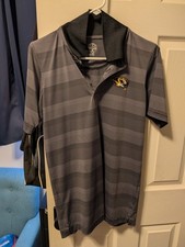Missouri Tigers Rivalry Threads 91 Black Polo Shirt Mens Size Small 34/36 picture