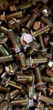 M8-1.25 X 20MM 10.9 Hex Flange Bolt Yellow Zinc Coarse Thread picture