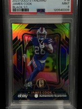 2023 Panini Gold Standard #18 James Cook Black #/1 Buffalo Bills PSA 9 picture