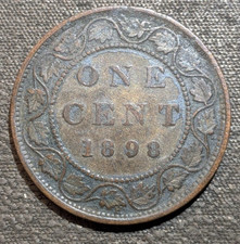 1898-H  Canadian Large One Cent Coin picture