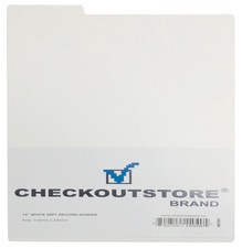 White Plastic Record Dividers 12 1/2 x 13 for 12