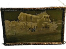 ANTIQUE C. 1890s GLASS PLATE NEGATIVE IN ORNATE FRAME HENRY E. WARREN ATTR -READ picture