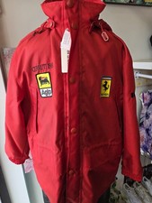 Vintage Cerruti 1881 Ferrari Formula 1 F1 Team Jacket NWT Agip Racing Red Coat M picture