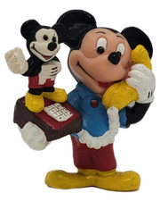 Vintage 1980s Applause Mickey Mouse Telephone PVC Figurine – Made in Hong Kong picture