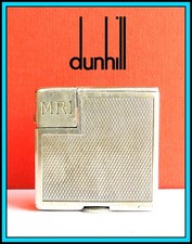 Vintage 1938 DUNHILL SQUARE BOY Mini Petrol LIGHTER Silver Plated - WORKING picture