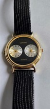 Elegant Vintage Montine Swiss Dual Time Zone Unisex Watch New Batteries  picture