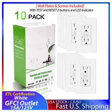 10x GREENCYCLE GFCI 15A With Outlet Tamper Resistant (TR)&Weather Resistant (WR) picture