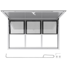 Uimoso 60x36in Food Truck Service Window with Aluminum Alloy Awning picture