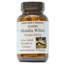 Mondia Whitei Powder | 525 mg Per Capsule | 60 Vegi-Caps | Glass Bottle picture