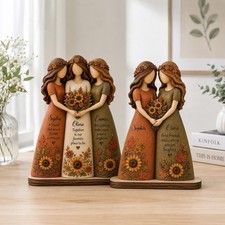 Personalized Best Friend Wooden Figurine, Friendship Gift for Her picture