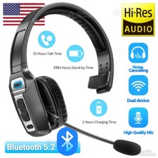 Trucker Headset Wireless Bluetooth 5.2 AI Noise Cancelling Mic For Phones PC picture
