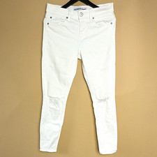 Express Women's White Mid Rise Ankle Jegging Jeans Stretch 5-Pocket Size 8 picture