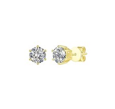 Certified 0.75ct Natural VVS1 Diamond Earrings For Women in 925 Sterling Silver picture