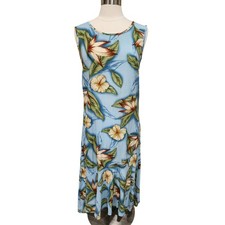 Vintage Hilo Hattie Hawaiian Maxi Dress Tropical Rayon Vacation 90s size Small picture