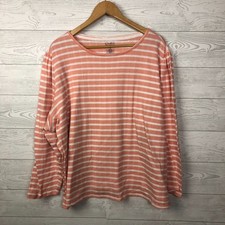 Croft & Barrow Women's 4X Striped Long Sleeve Pullover Knit Top Cotton Blend picture