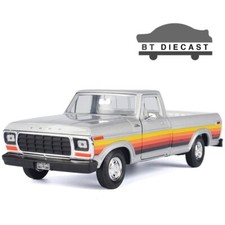 MOTORMAX MMAXX DESIGN 1979 FORD F-150 CUSTOM PICKUP TRUCK 1/24 SILVER 79346 picture