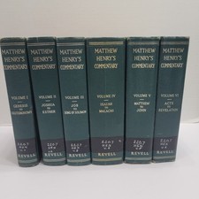 Vtg Matthew Henry's Commentary on the Whole Bible Complete 6 Vol Set *REVELL* picture