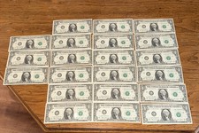 (21) 1974 $1 Bank Notes- Sequential, Uncirculated picture